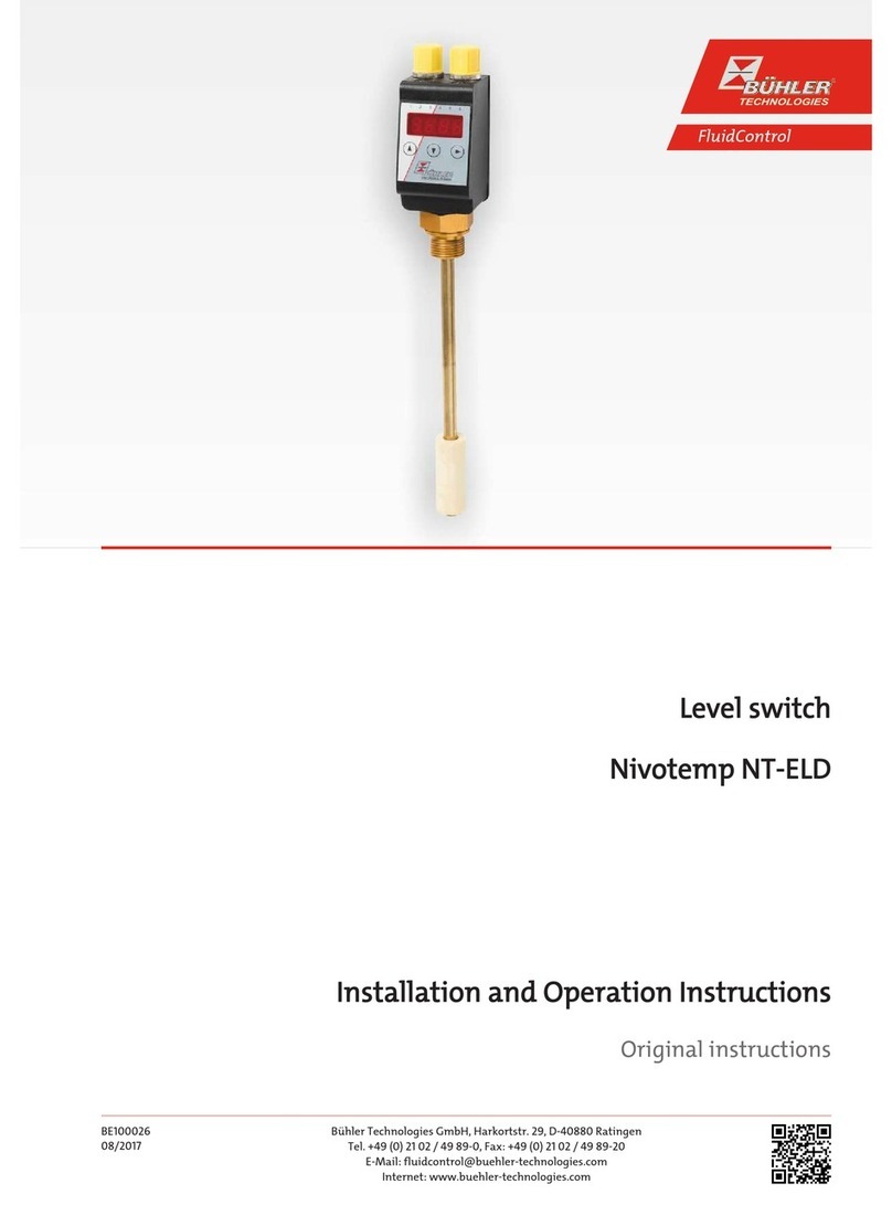 Bühler technologies Nivotemp NT-ELD Installation and operation instructions