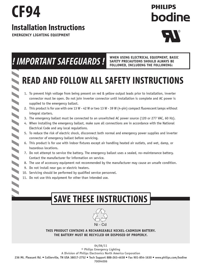 Bodine CF94 installation instructions