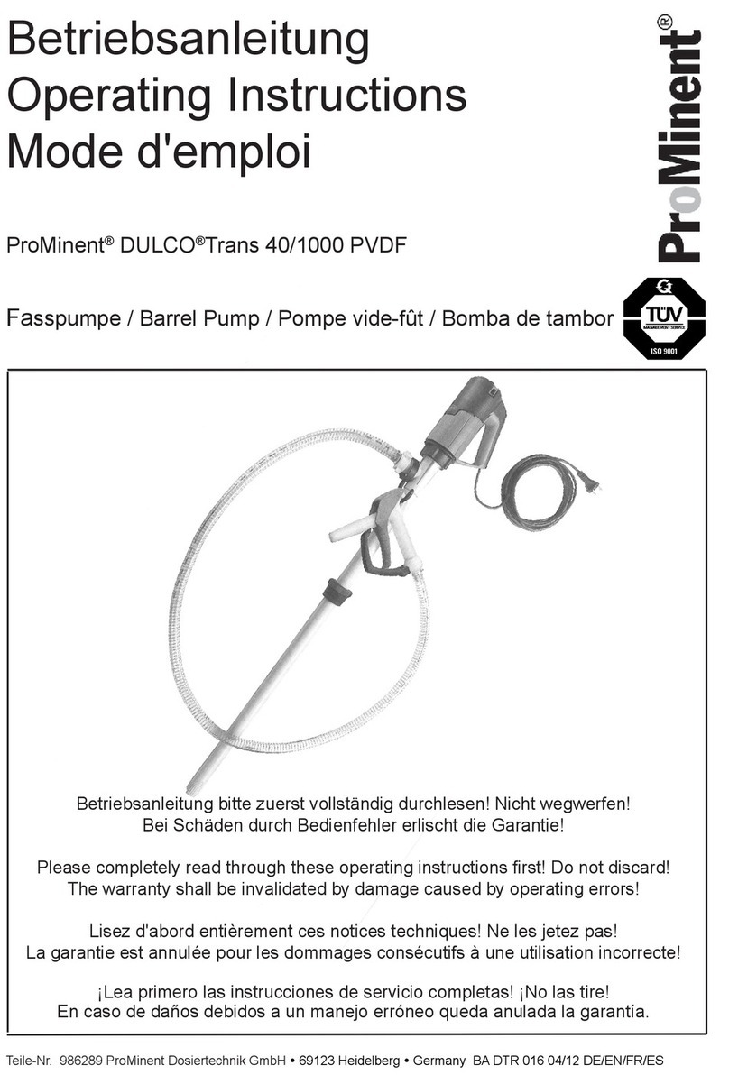 ProMinent DULCO Trans 40/1000 PVDF operating instructions