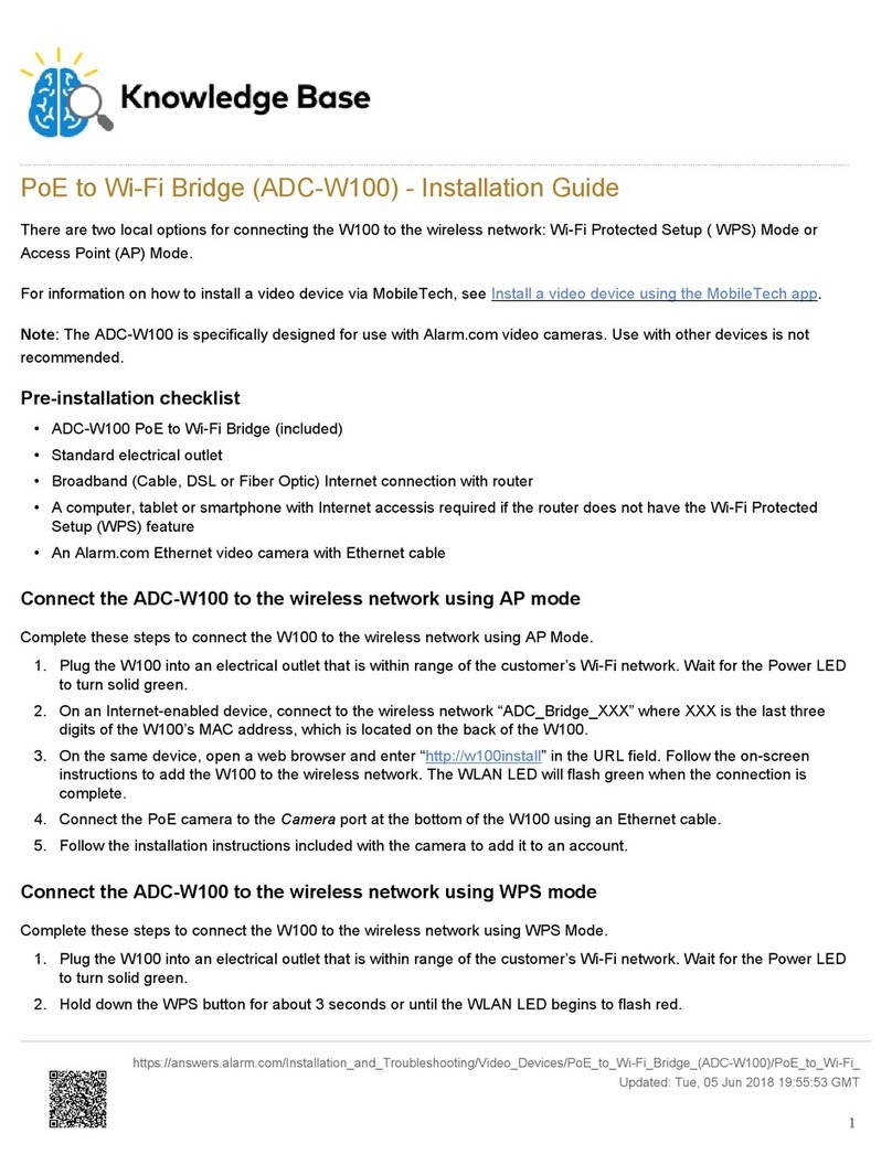 Alarmcom ADC-W100 installation guide