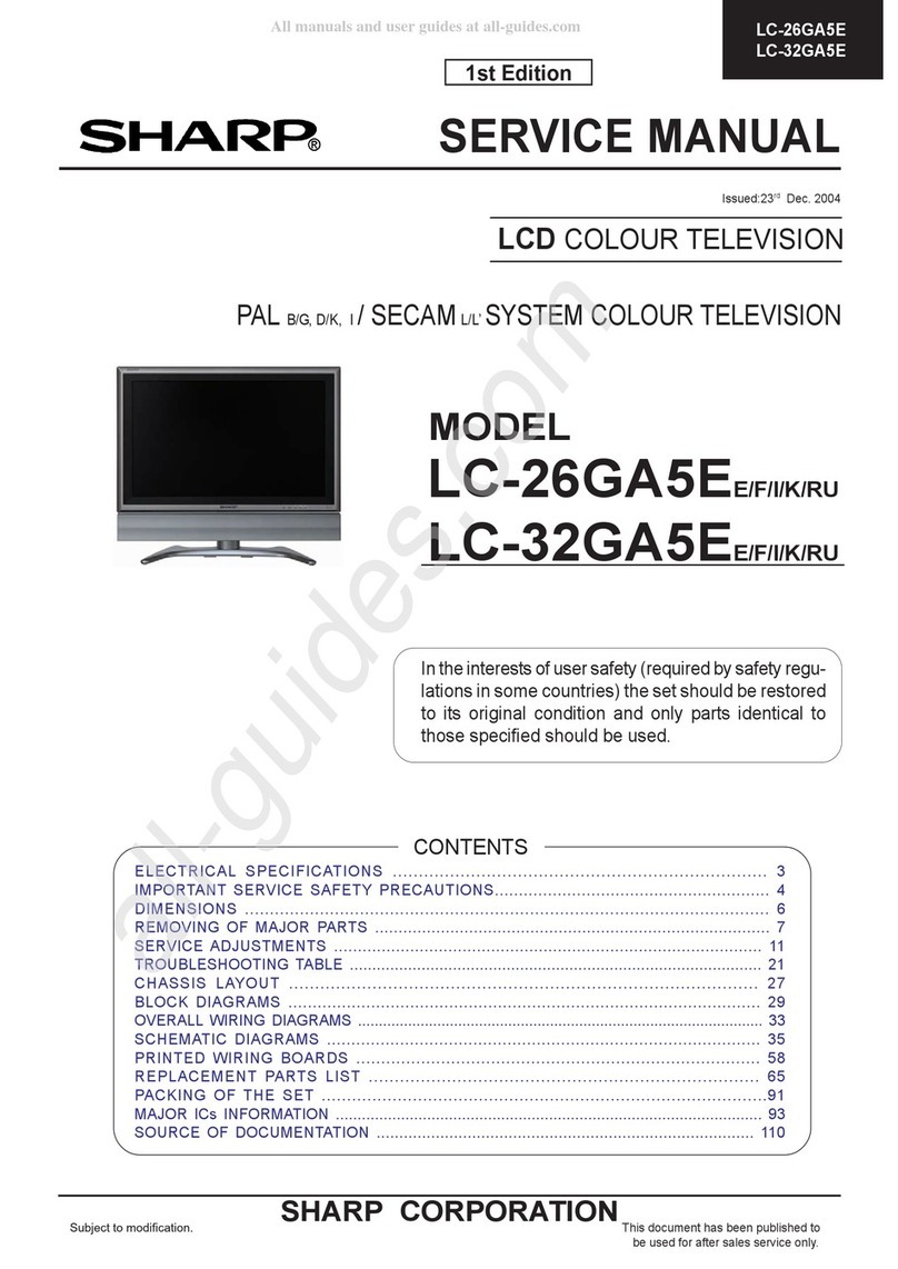 Sharp AQUOS LC-26GA5E User manual