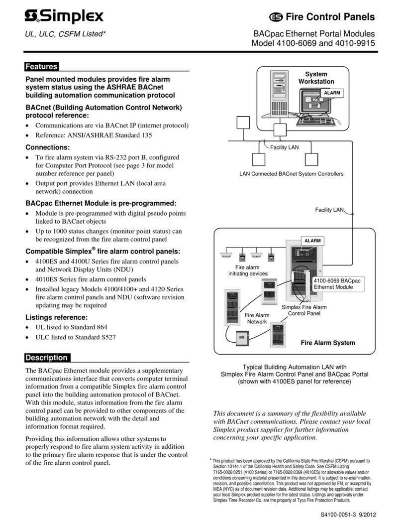 Simplex 4100-6069 User manual