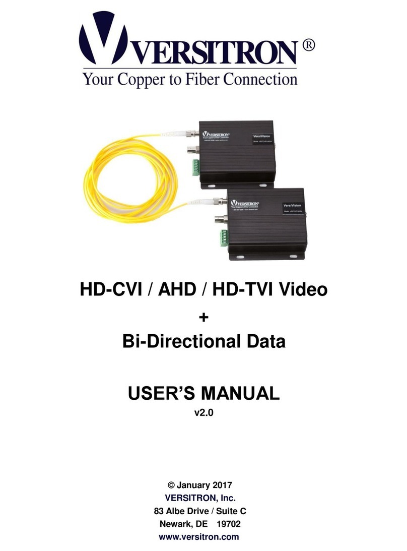 Versitron HD + Data Series user manual