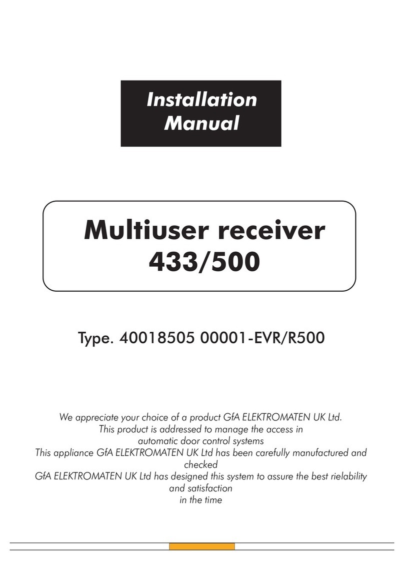 GFA Multiuser receiver 433/500 installation manual