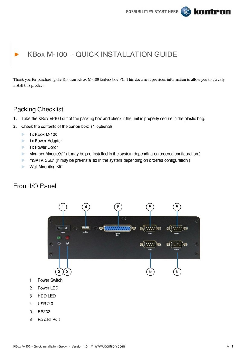 Kontron KBox M-100 User manual