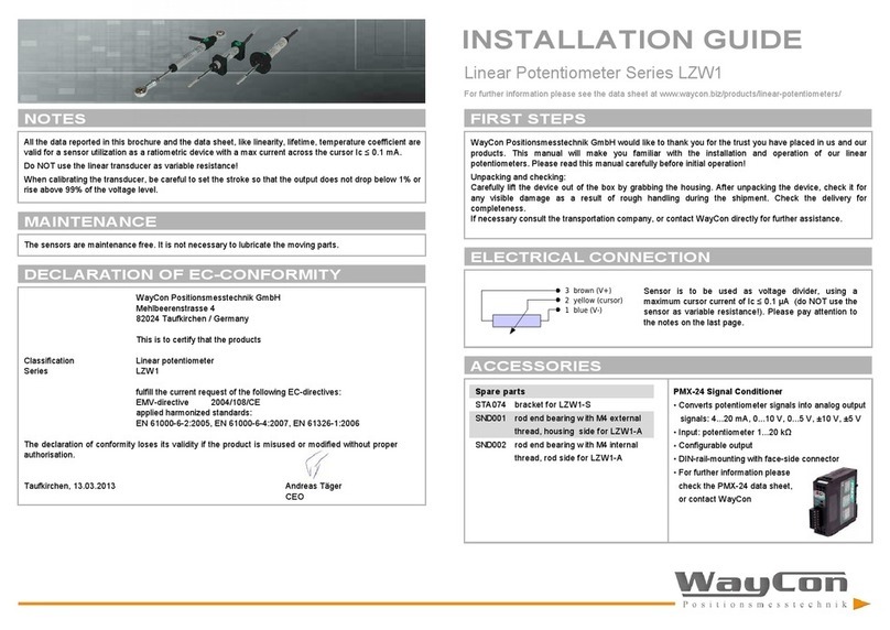 Waycon LZW1 Series User manual