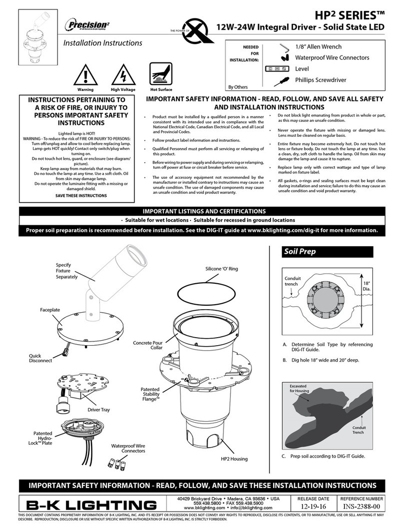 B-K lighting HP2 SERIES User manual