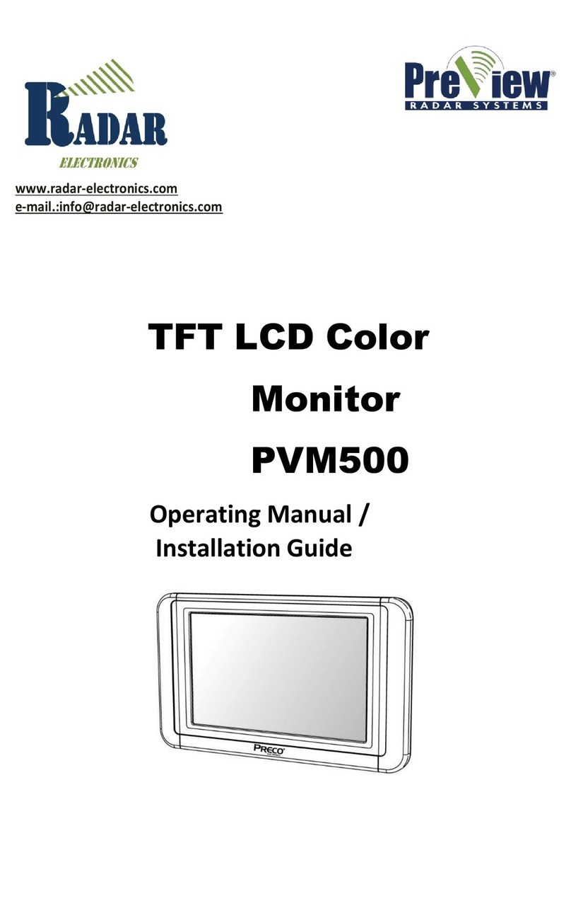 Radar Electronics Preco Electronics PVM500 Operating & installation guide
