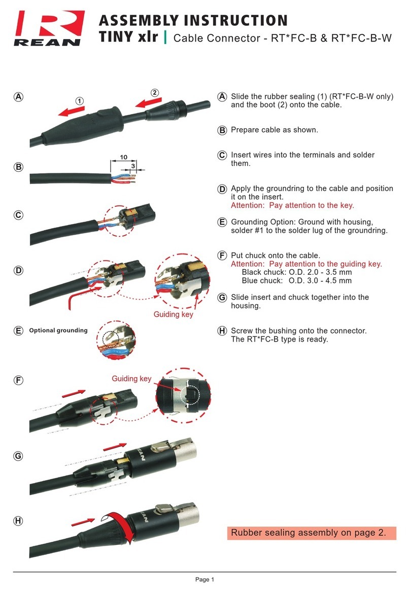 Rean RT*FC-B Assembly & instruction manual