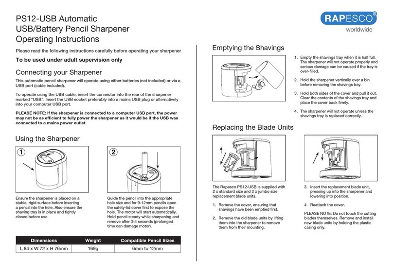 Rapesco PS12-USB operating instructions