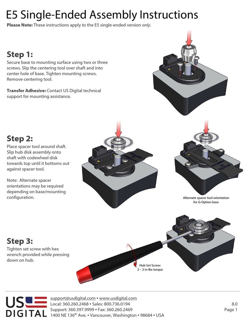 US Digital E5 Single-Ended Assembly instructions