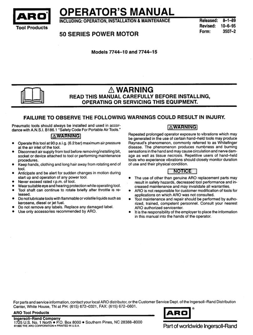 ARO 50 SERIES Operator's manual