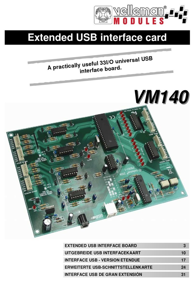 Velleman Modules VM140 User manual