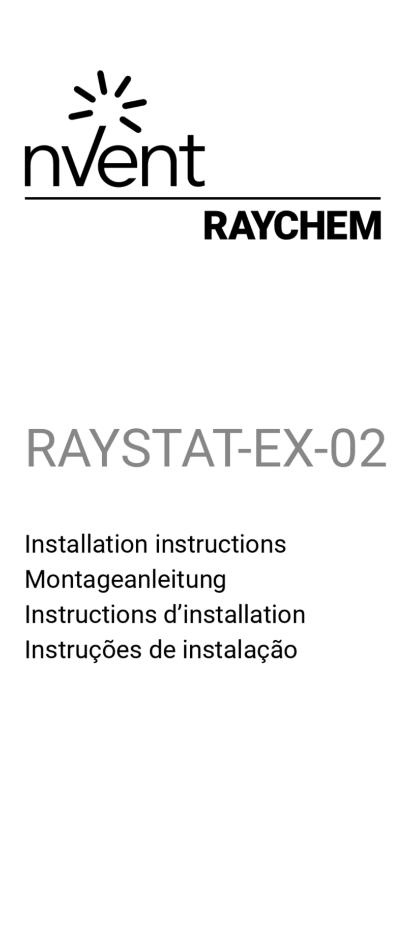 nvent Raychem RAYSTAT-EX-02 installation instructions