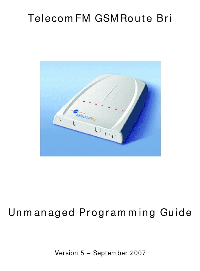 Telecom FM GSMRoute Bri Unmanaged Programming Guide