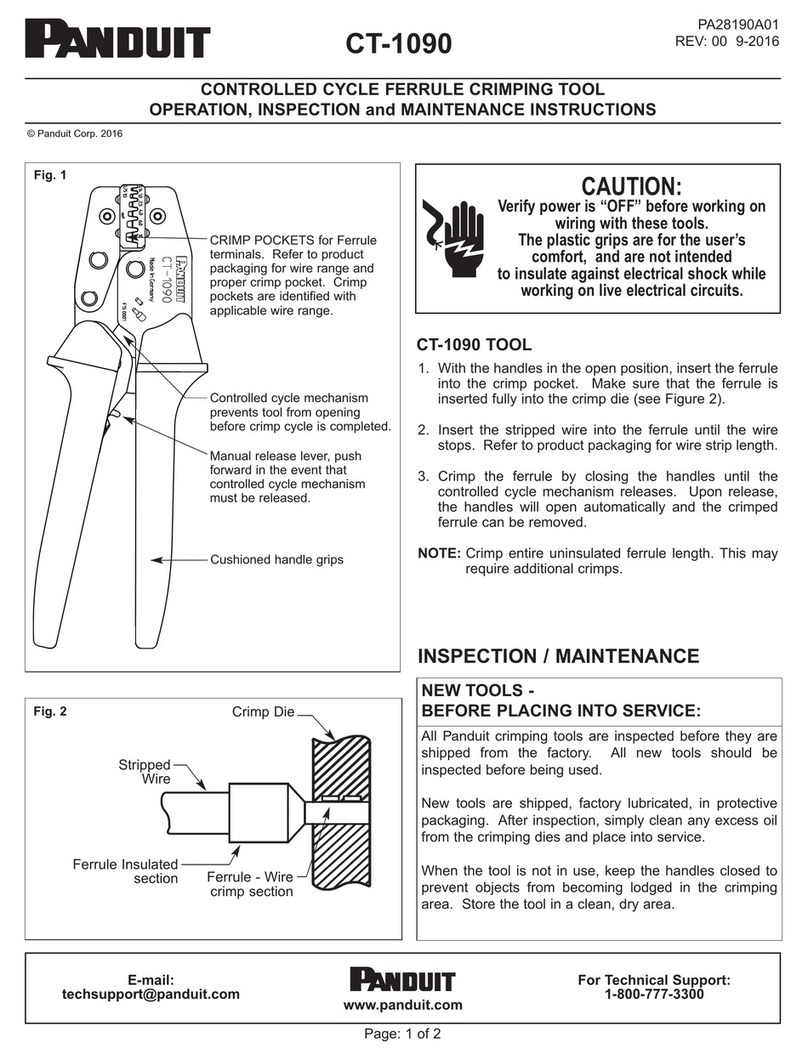 Panduit CT-1090 Instruction Manual Panduit CT-1090 Instruction Manual