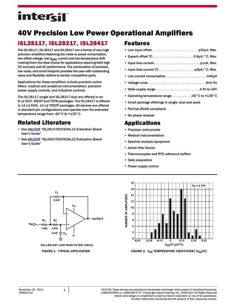 Intersil ISL28117 User manual