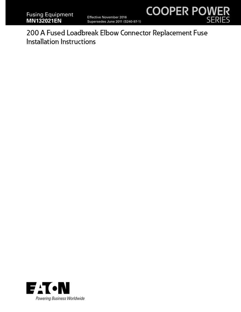 Eaton 200 A Fused Loadbreak Elbow Connector Replacement... User manual Eaton 200 A Fused Loadbreak Elbow Connector Replacement... User manual