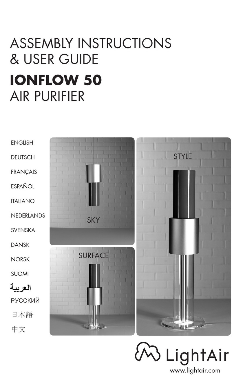 Lightair IonFlow 50 Style Assembly Instructions & User Guide