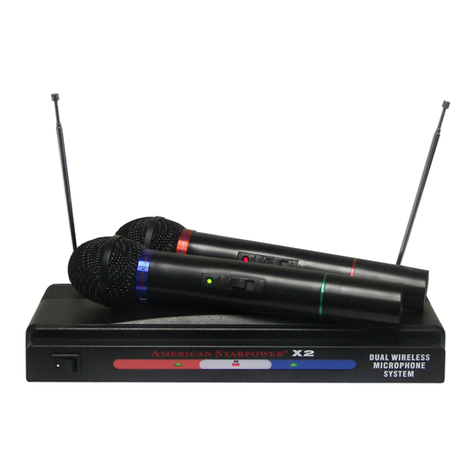 Nady Systems AMERICAN STARPOWER X2 operating instructions