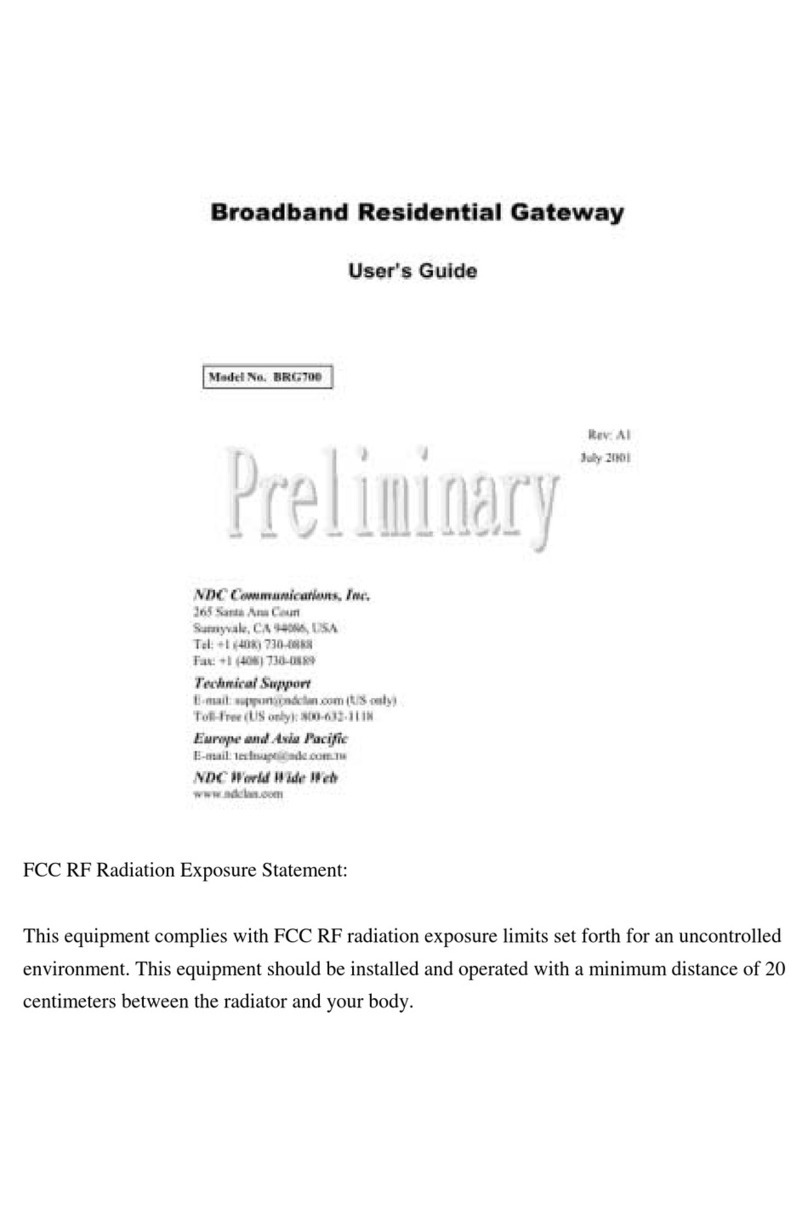 NDC Communications BRG700 user manual