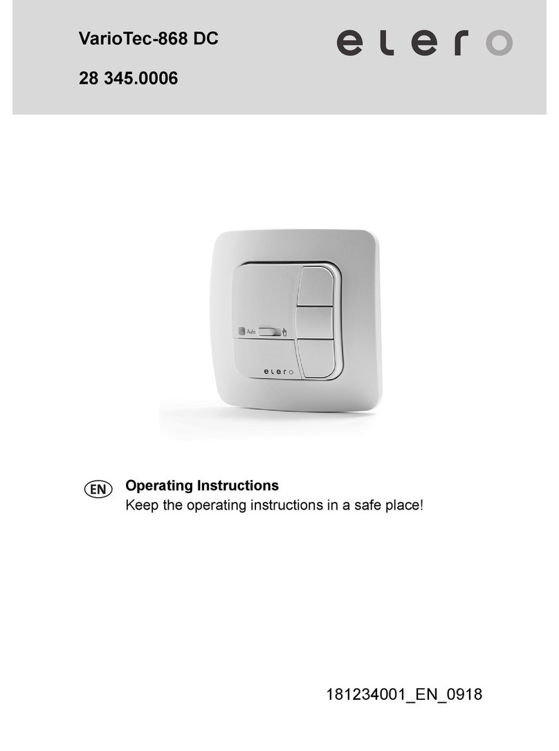 elero VarioTec-868 DC operating instructions