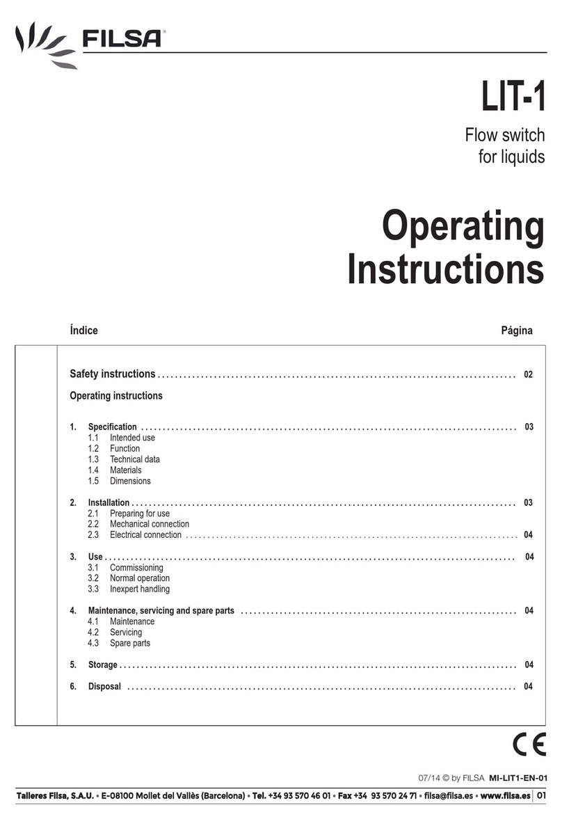Filsa LIT-1 operating instructions Filsa LIT-1 operating instructions