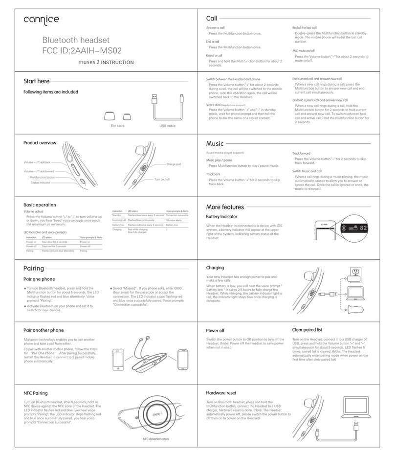 CANNICE Muses 2 User manual
