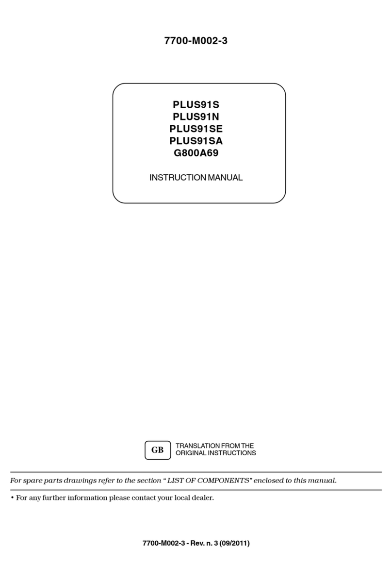 Ravaglioli PLUS91S instruction manual