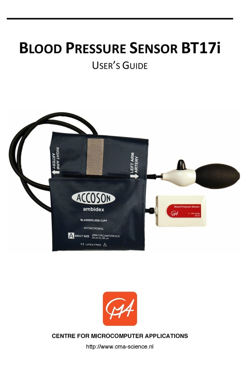 CMA Dishmachines BLOOD PRESSURE SENSOR BT17i user guide