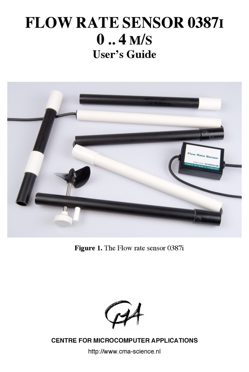 CMA Dishmachines FLOWRATE SENSOR 0387I user guide CMA Dishmachines FLOWRATE SENSOR 0387I user guide