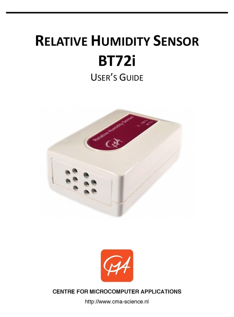 CMA Dishmachines RELATIVE HUMIDITY SENSOR BT72i user guide