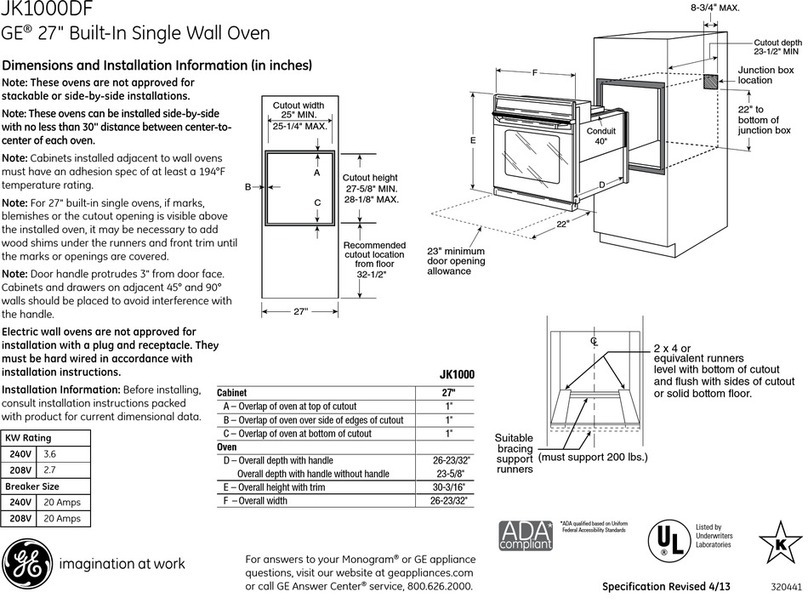 GE JK1000 Manual