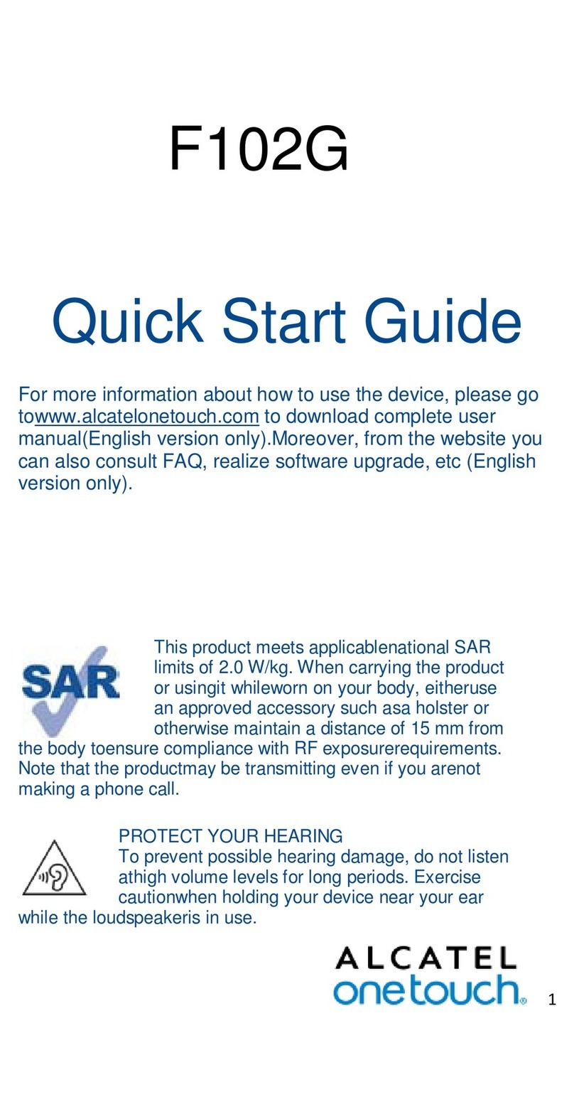 Alcatel Onetouch F102G User manual