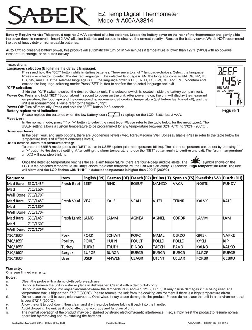Saber Compact A00AA3814 instruction manual