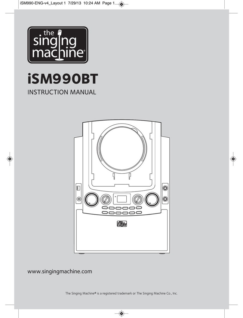 The Singing Machine Classic iSM990BT instruction manual