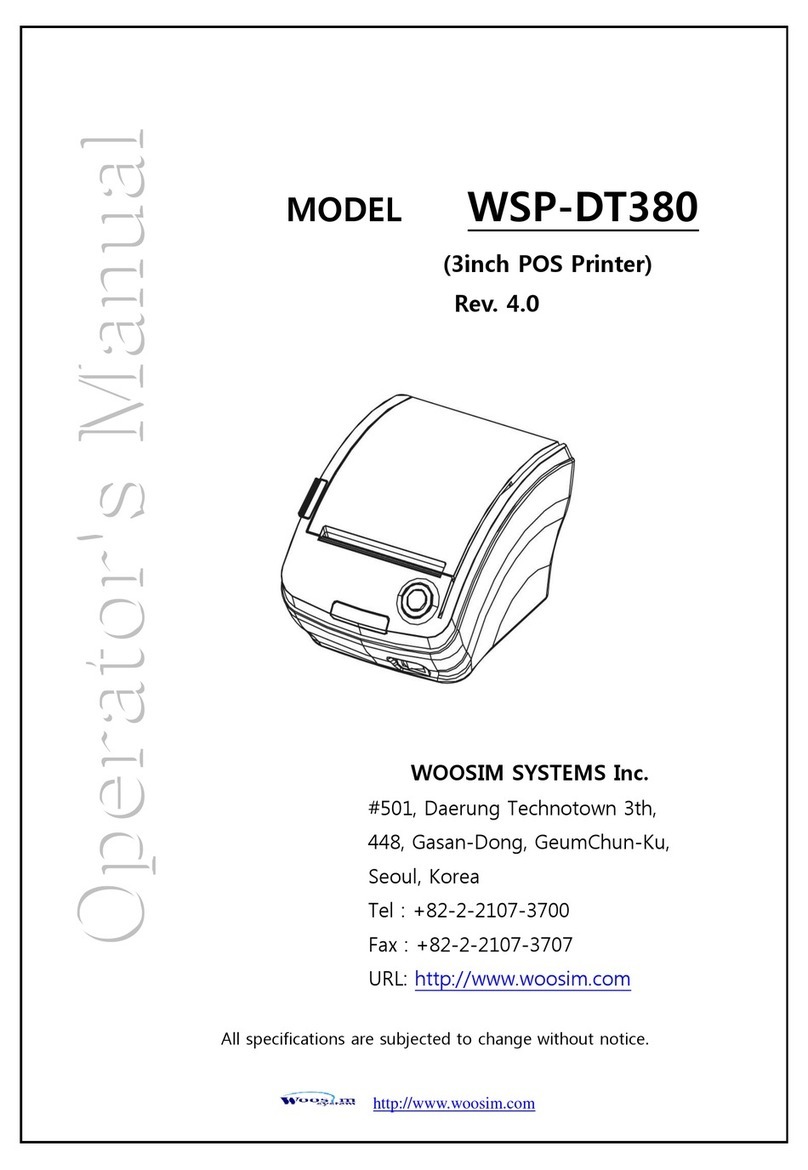 Woosim Systems WSP-DT380 User manual