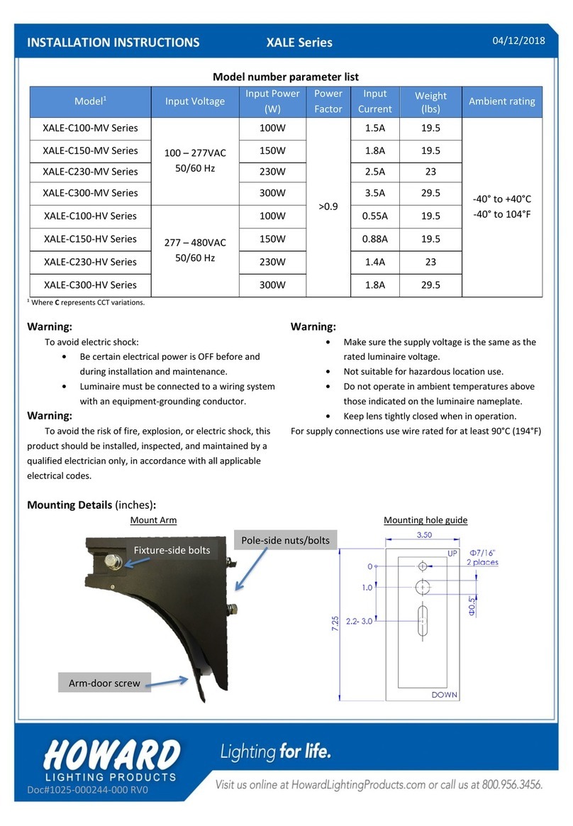 Howard XALE-C300-HV Series Service manual