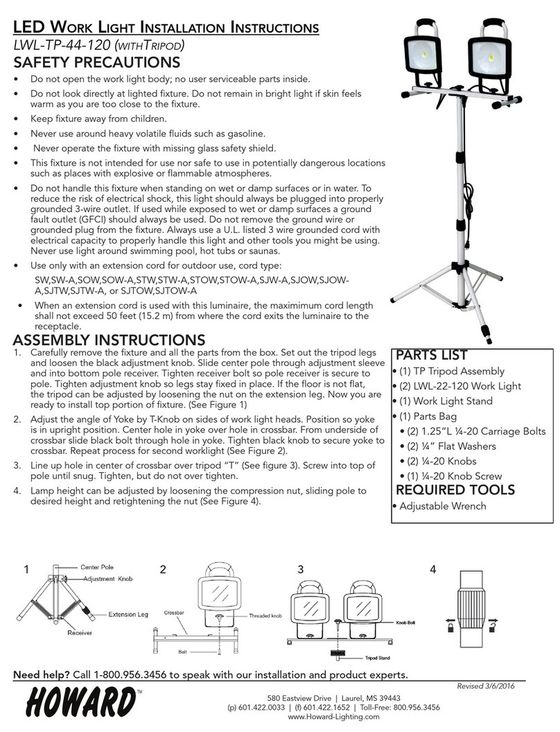 Howard LWL-TP-44-120 Installation instructions manual