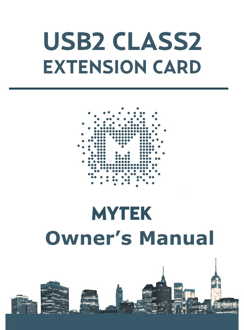 MyTek USB2 CLASS2 owner's manual