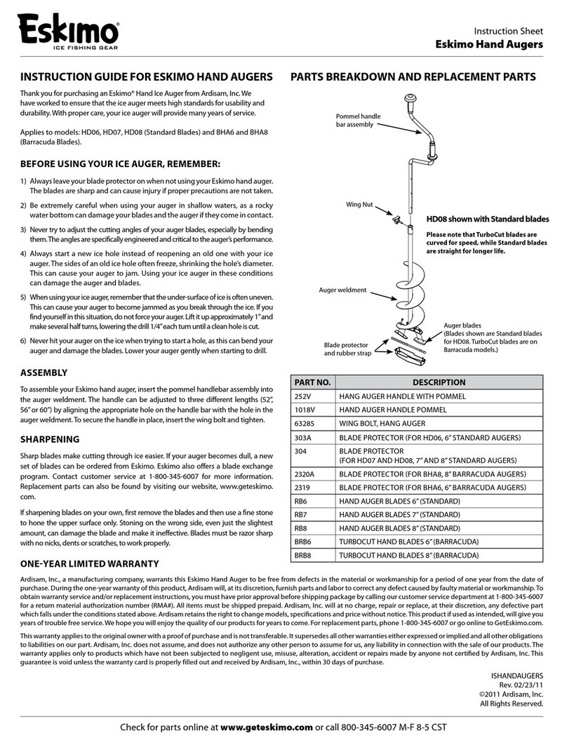 Eskimo HD07 instruction sheet