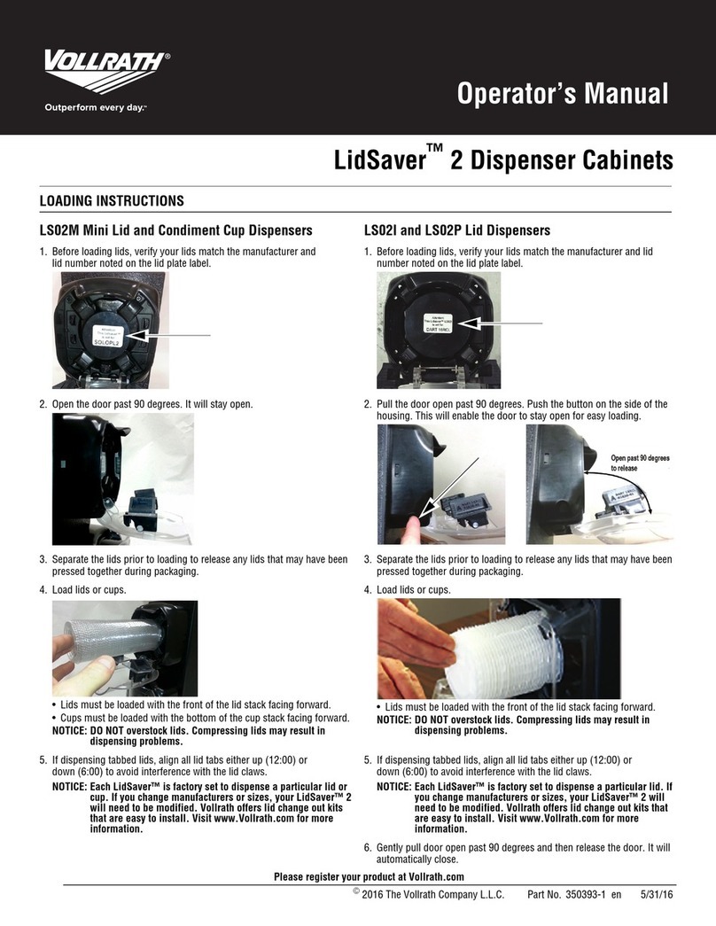 Vollrath LidSaver 2 User manual Vollrath LidSaver 2 User manual