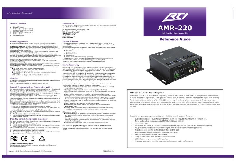 RTI AMR-220 reference guide