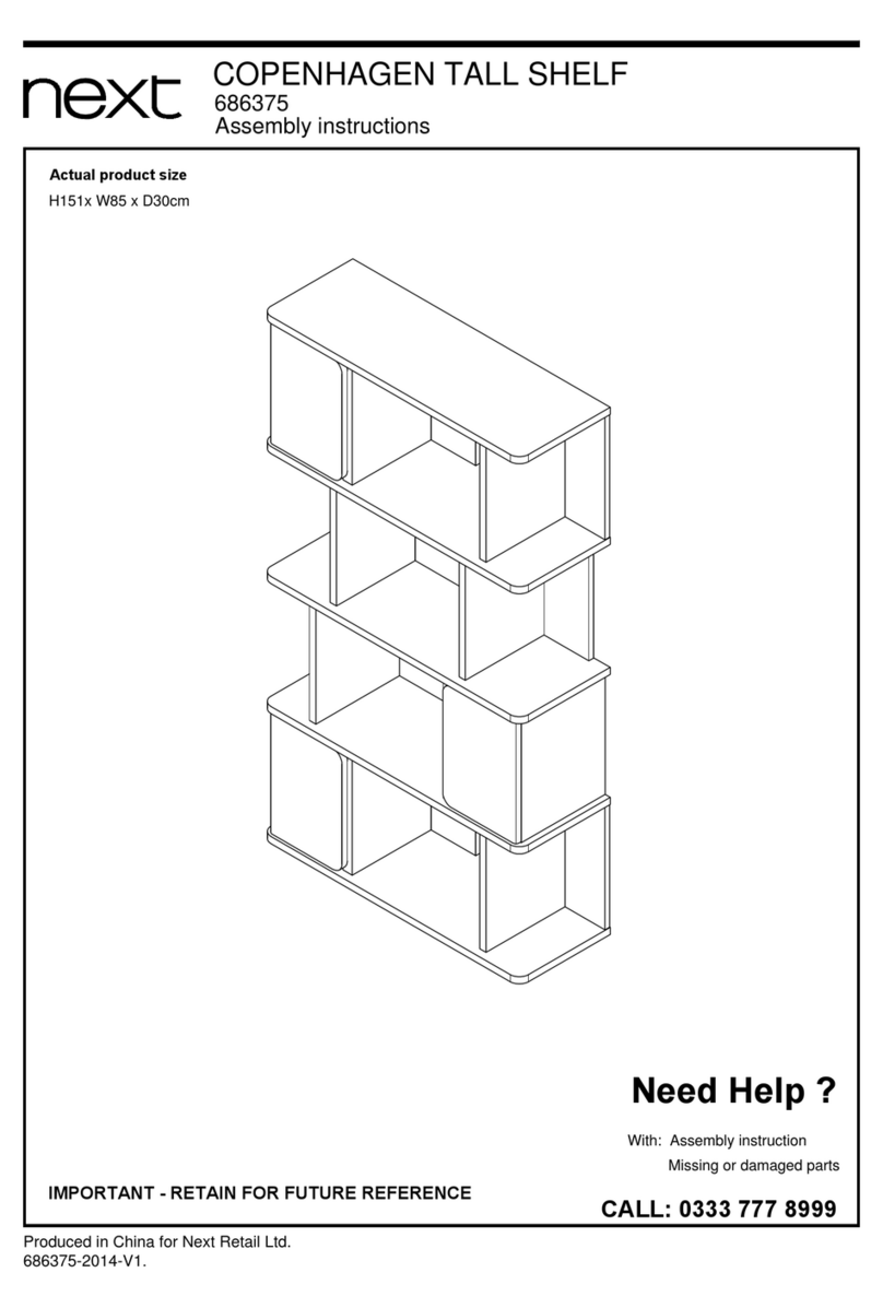 Next COPENHAGEN TALL SHELF Assembly instructions