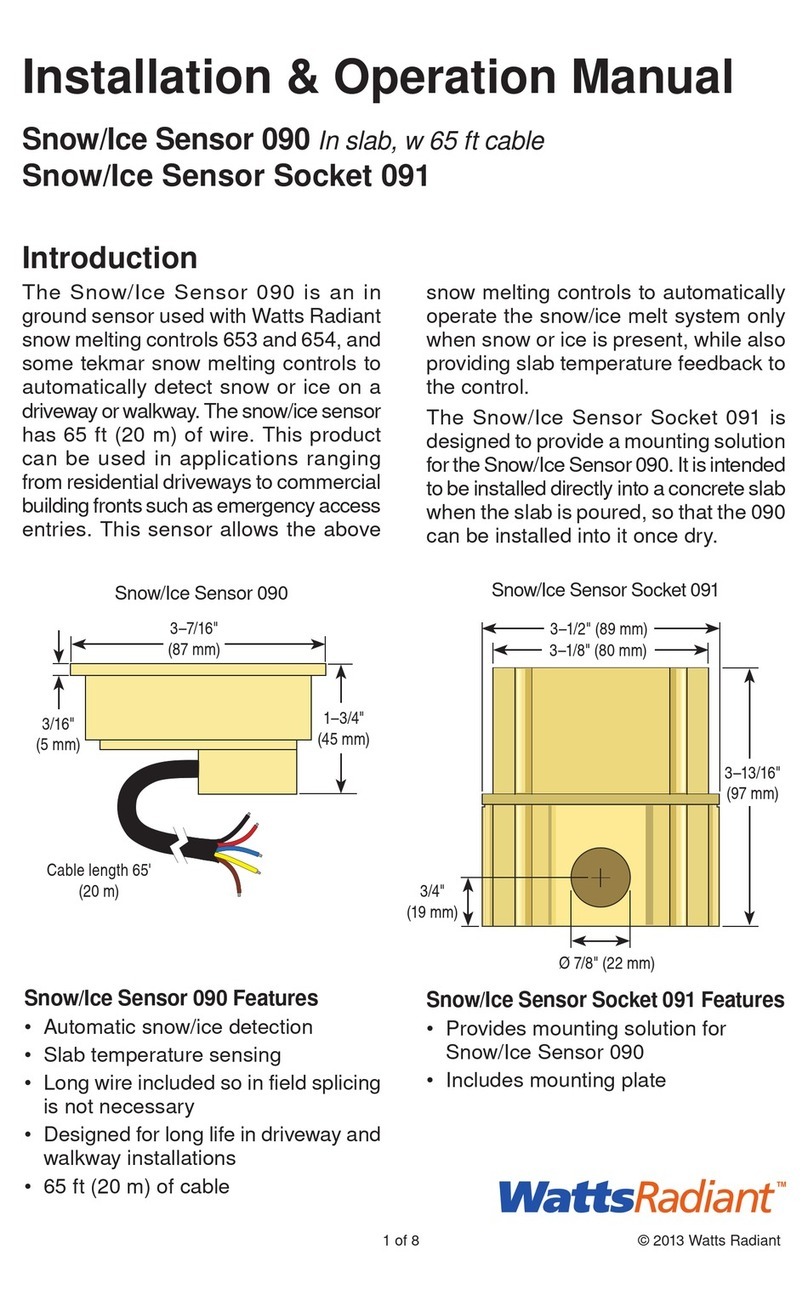 Watts Snow/Ice Sensor Socket 091 Installation & operation manual Watts Snow/Ice Sensor Socket 091 Installation & operation manual