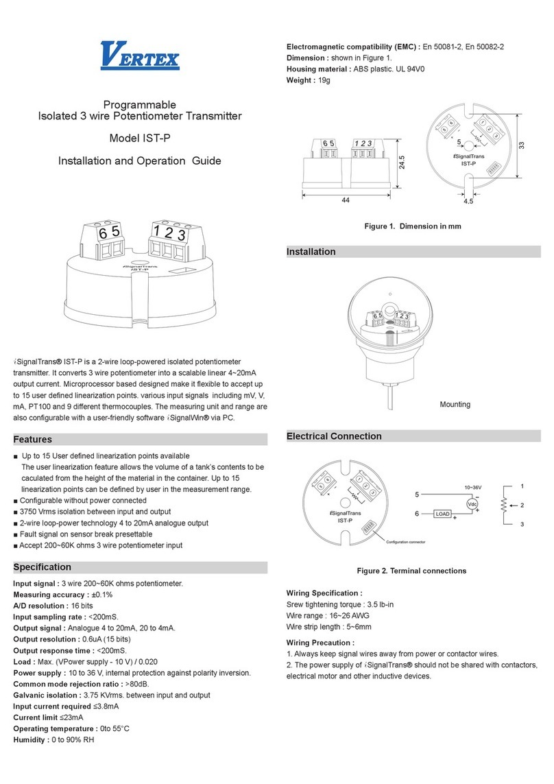 Vertex SignalTrans IST-P Installation and operation guide