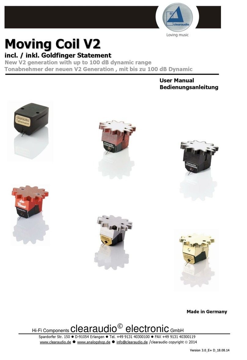 Clearaudio Talismann V2 Gold User manual