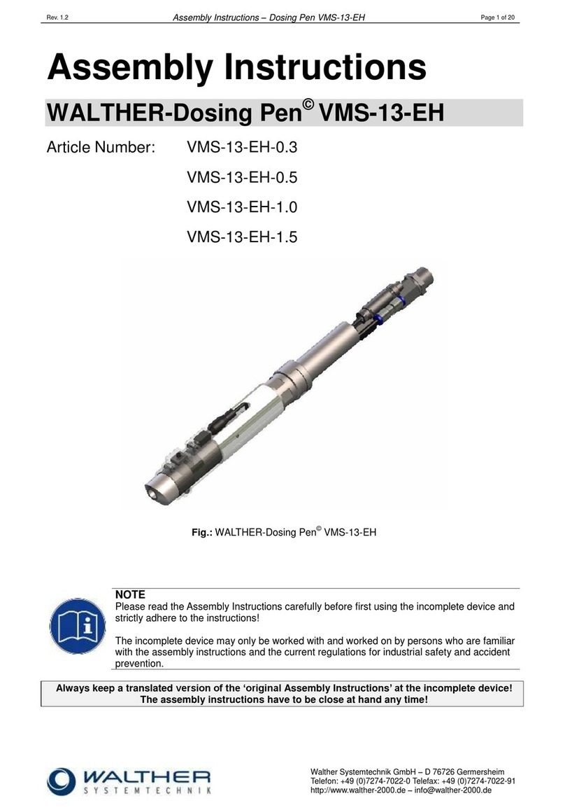 Walther VMS-13-EH-0.5 User manual