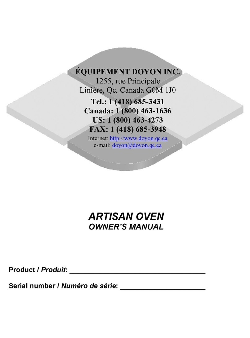 Doyon ARTISAN 1T series owner's manual
