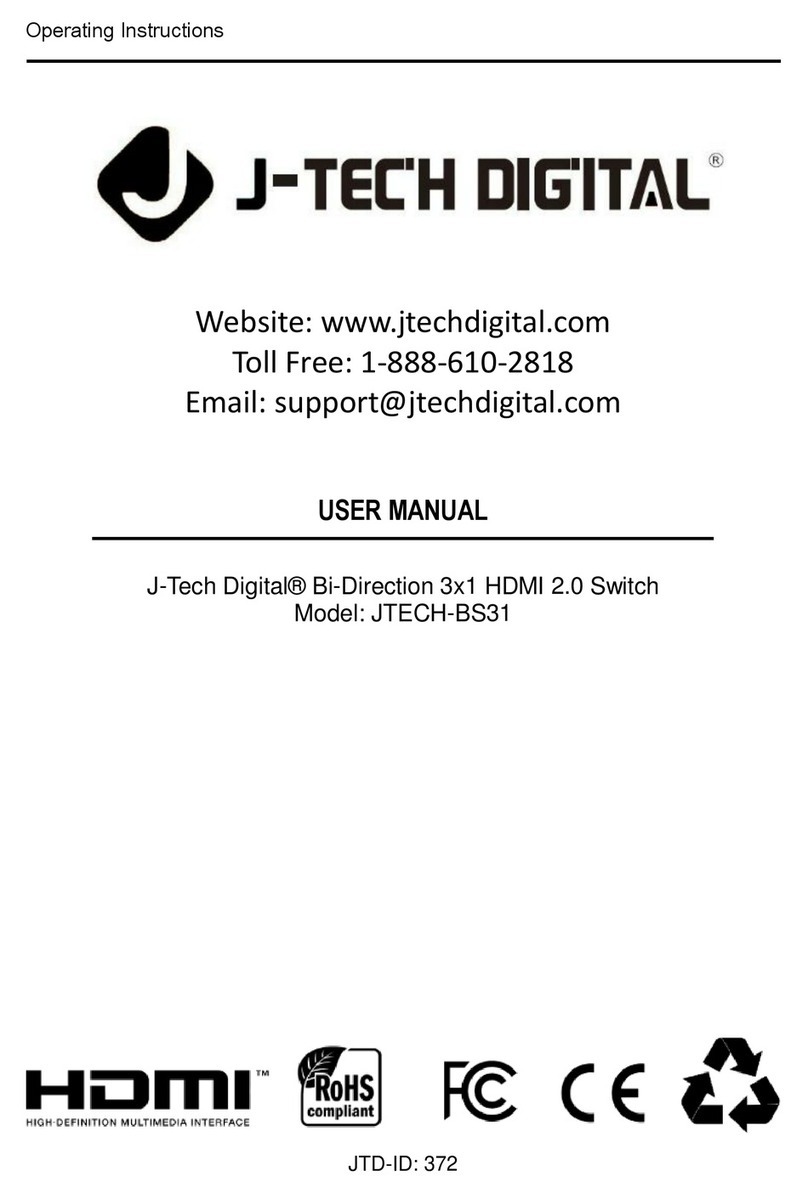 J-Tech Digital JTECH-BS31 User manual